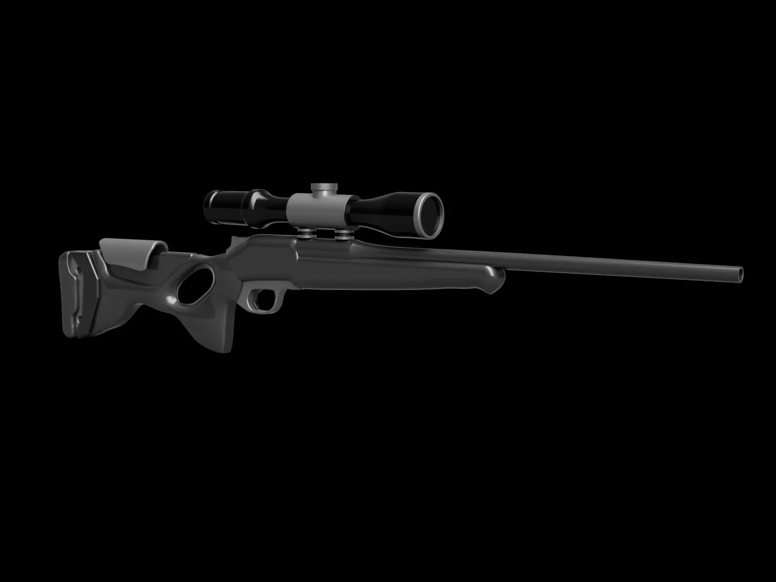Blaser R8 gun Low-poly 3D model_0