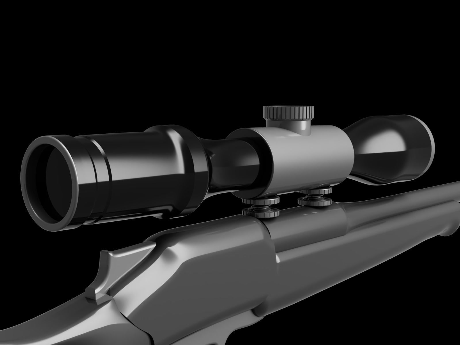 Blaser R8 gun Low-poly 3D model_6