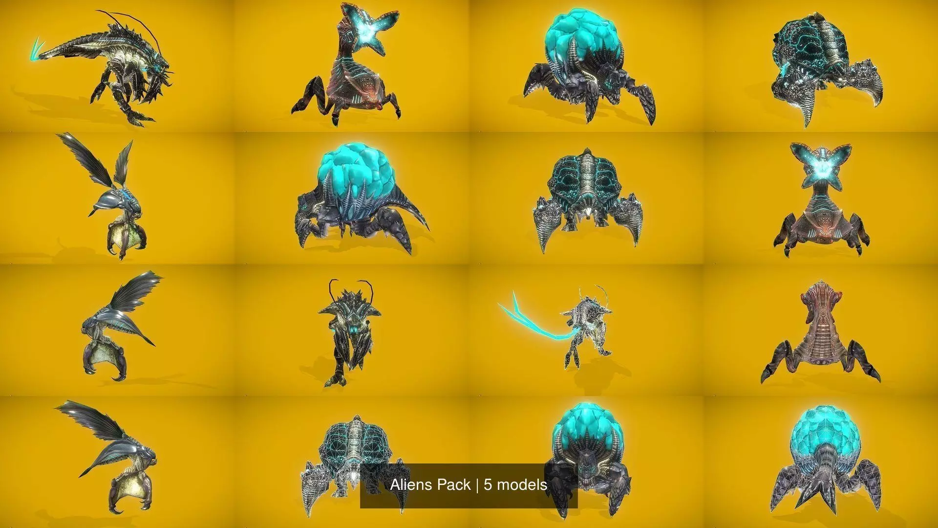 Aliens Pack 3D Model Collection_0