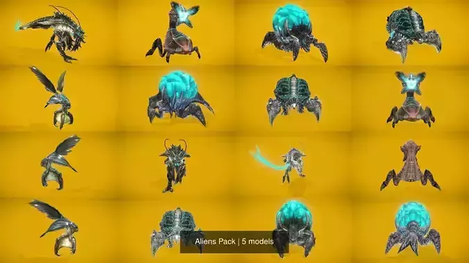 Aliens Pack 3D Model Collection