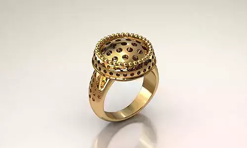 ring 3 gold with diamond in center