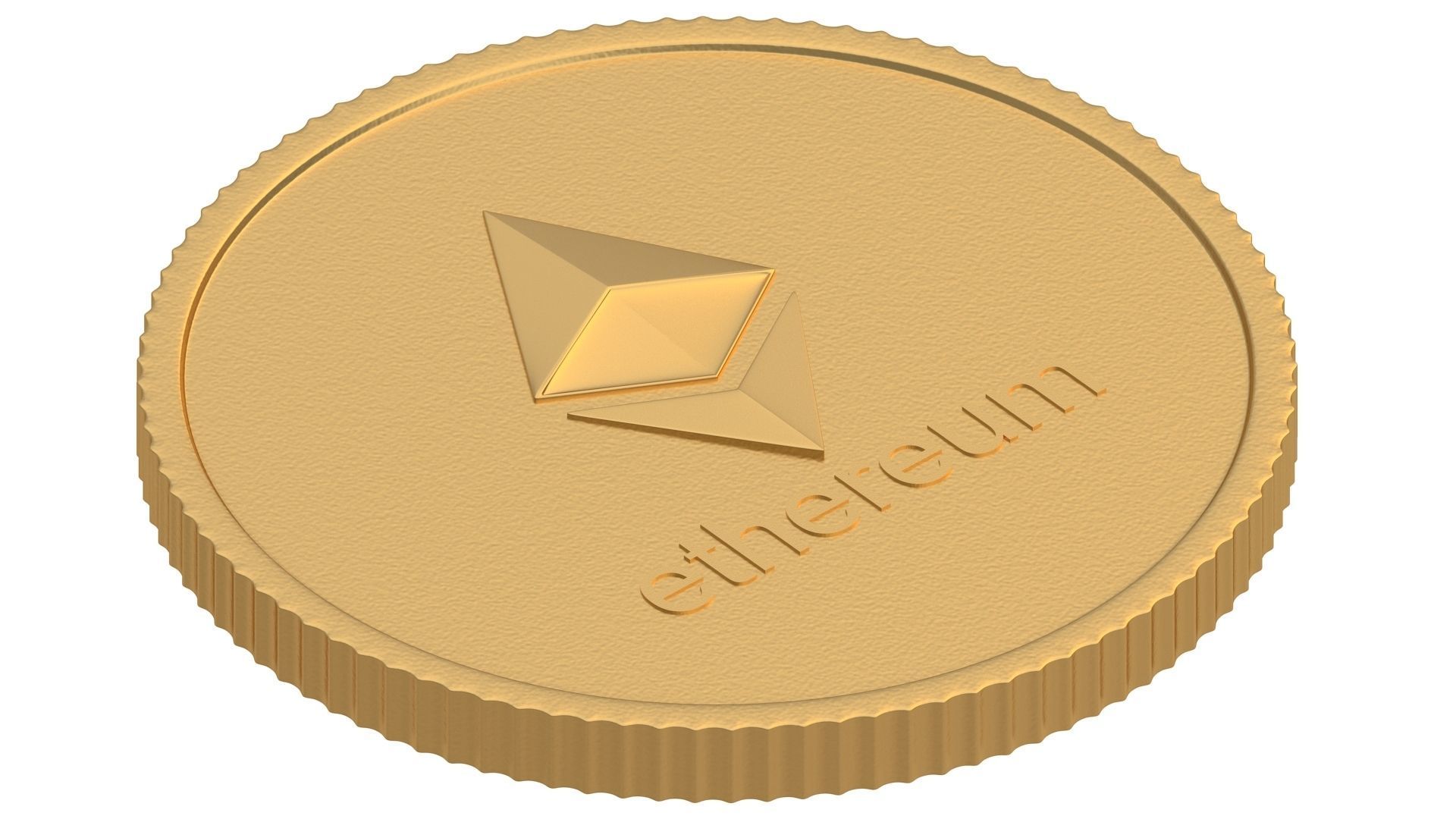 Ethereum coin 3D model_1