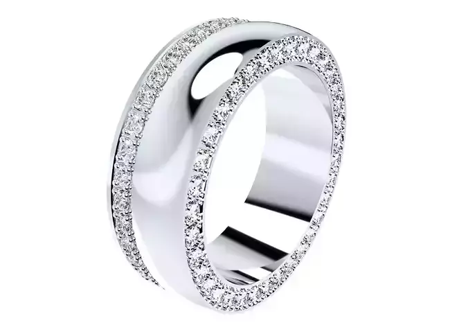 Wedding Ring Set Women Men Ring CAD Design-PSJM001V3 3D print model