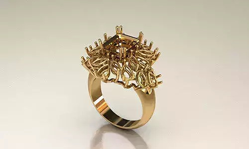 ring 5 gold with intricate design