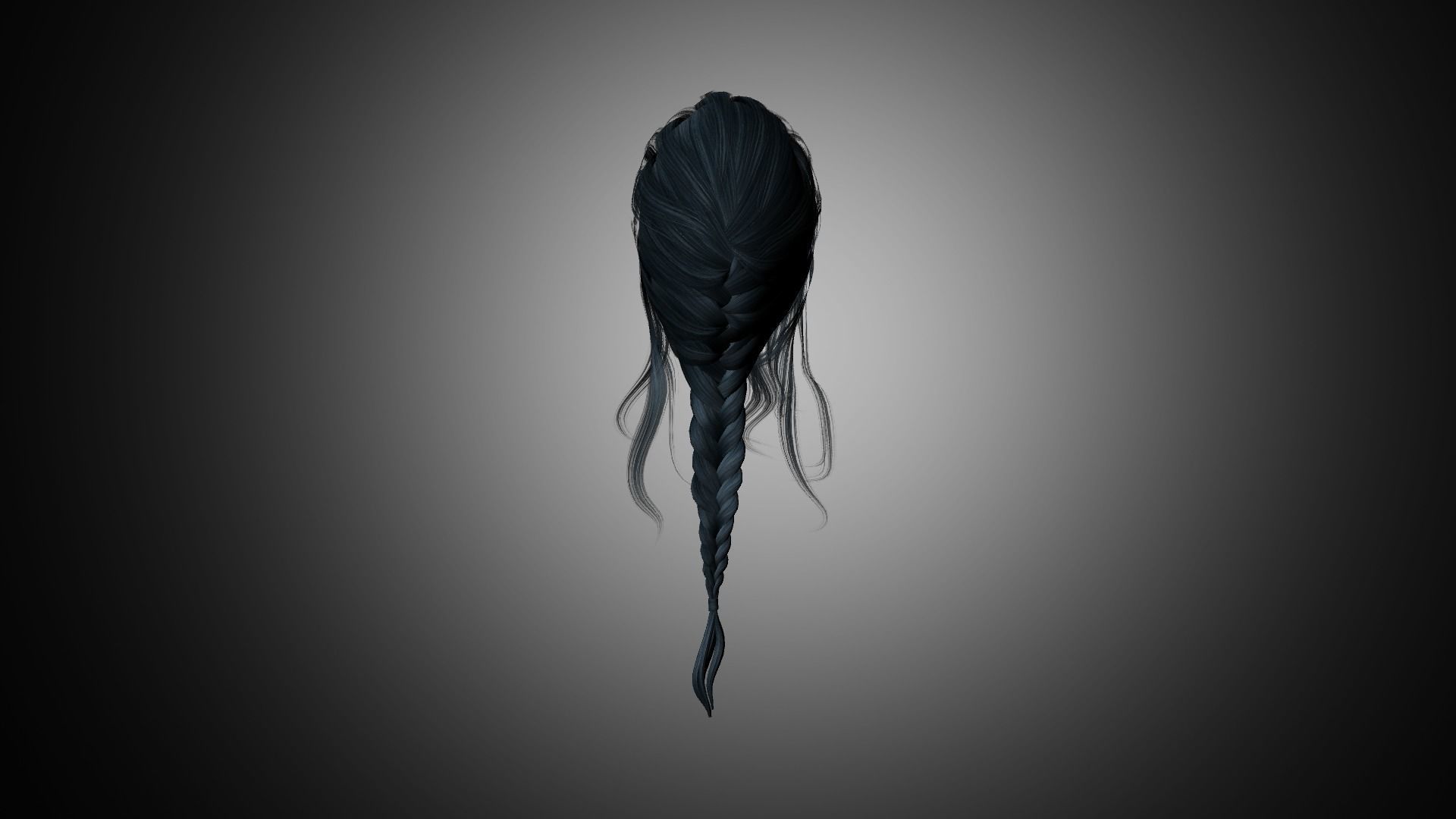 Hair for games Low-poly 3D model Low-poly 3D model_3