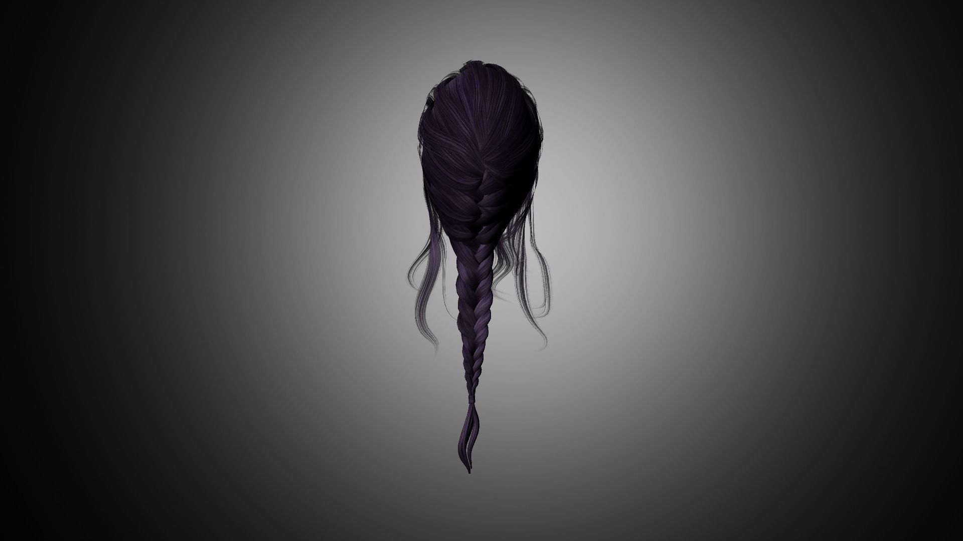 Hair for games Low-poly 3D model Low-poly 3D model_4