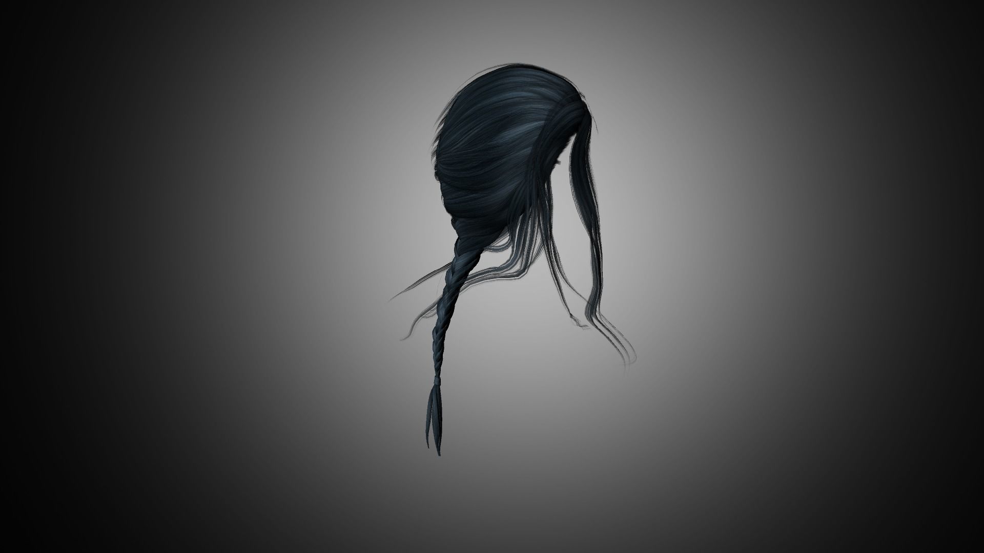 Hair for games Low-poly 3D model Low-poly 3D model_5