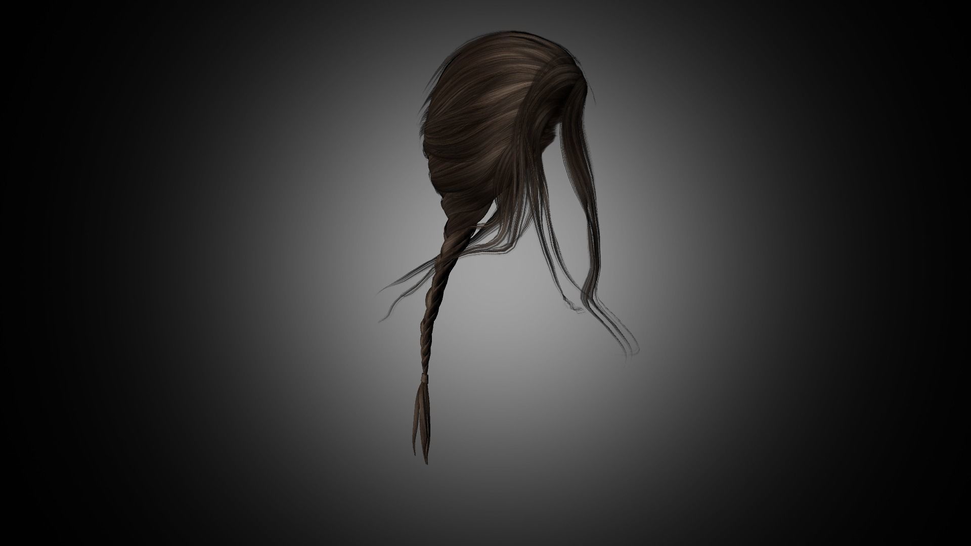 Hair for games Low-poly 3D model Low-poly 3D model_1