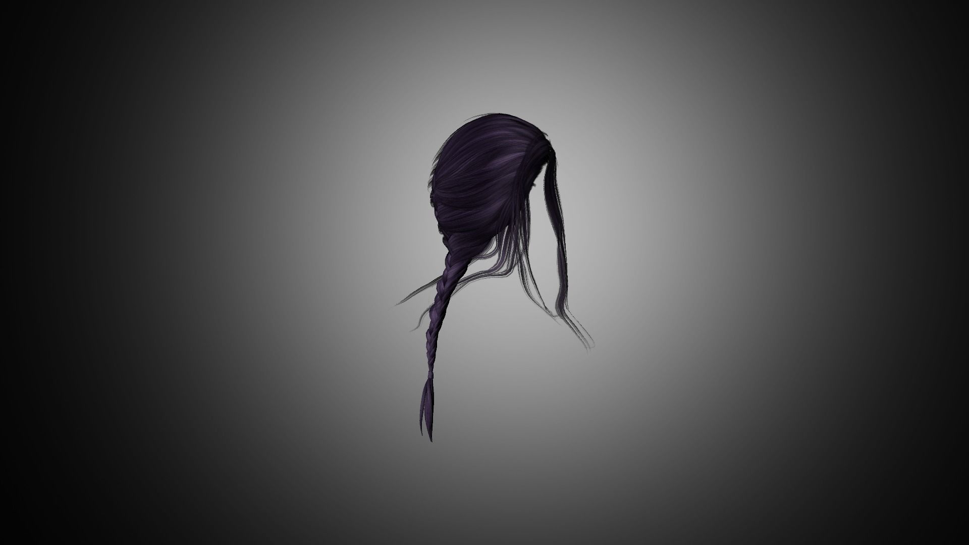 Hair for games Low-poly 3D model Low-poly 3D model_2