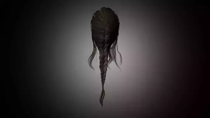 Hair for games Low-poly 3D model