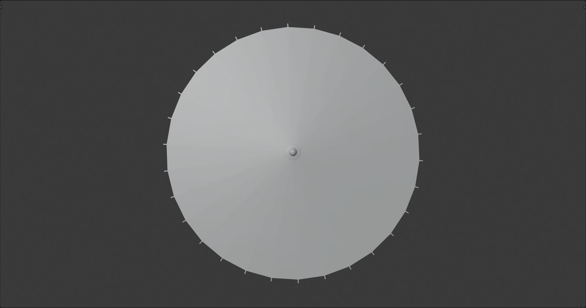 Traditional Japanese umbrella  Low-poly 3D model_8