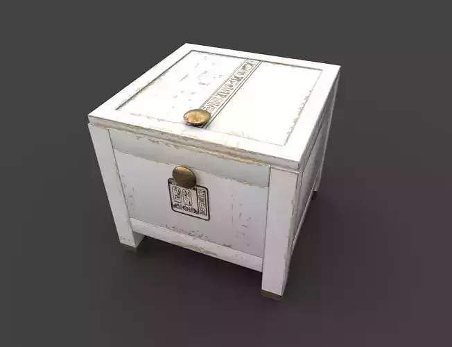 Egyptian Chest Low-poly 3D model