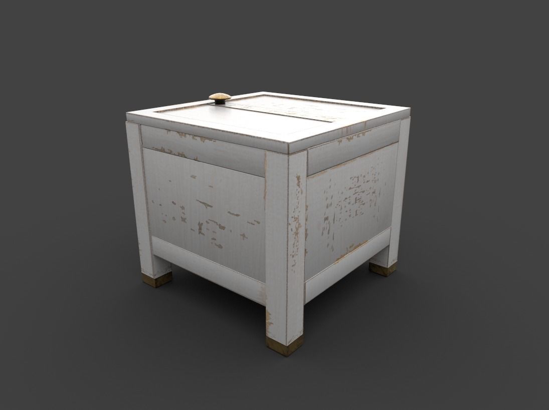 Egyptian Chest Low-poly 3D model_5