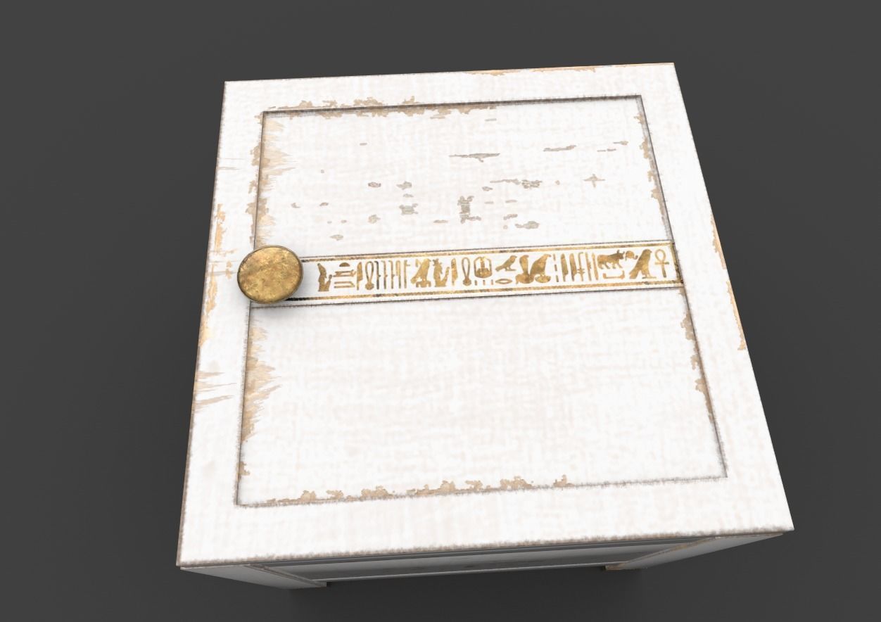 Egyptian Chest Low-poly 3D model_4
