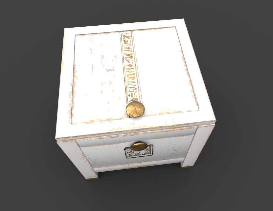 Egyptian Chest Low-poly 3D model_2
