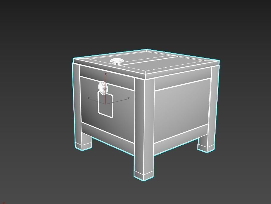 Egyptian Chest Low-poly 3D model_6
