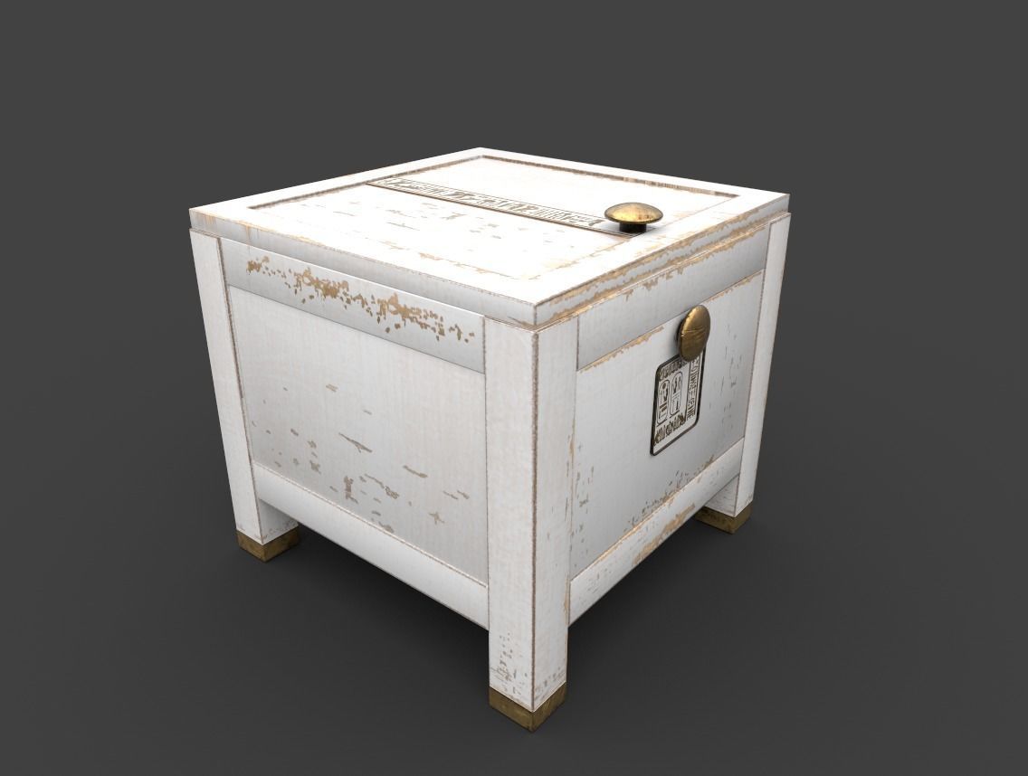 Egyptian Chest Low-poly 3D model_3