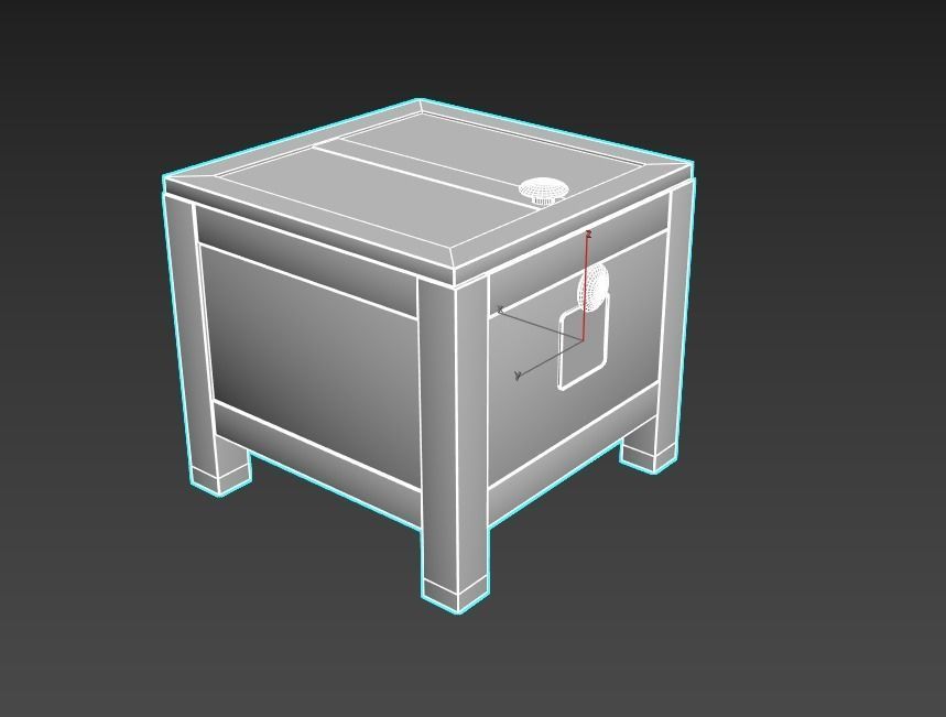 Egyptian Chest Low-poly 3D model_7