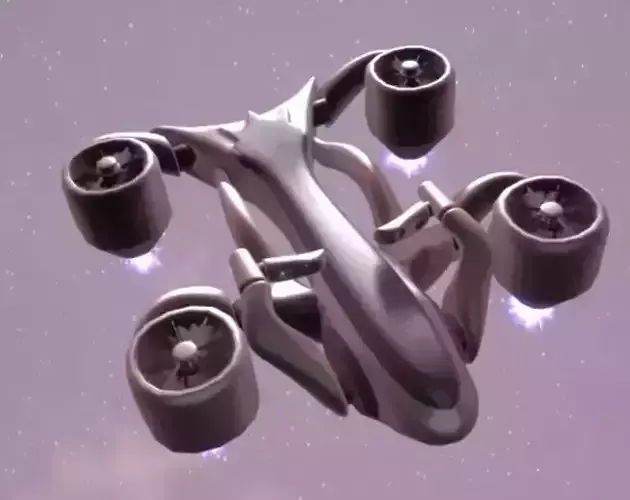 Aerial Quad-rotor Automated Drone 3D model