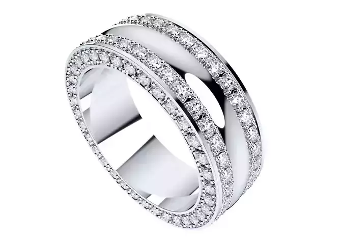 Wedding Ring Set Women Men Ring CAD Design-PSJM001V5 3D print model