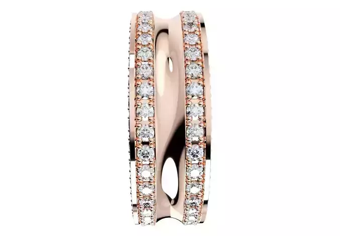 Wedding Ring Set Women Men Ring CAD Design-PSJM001V6 3D print model