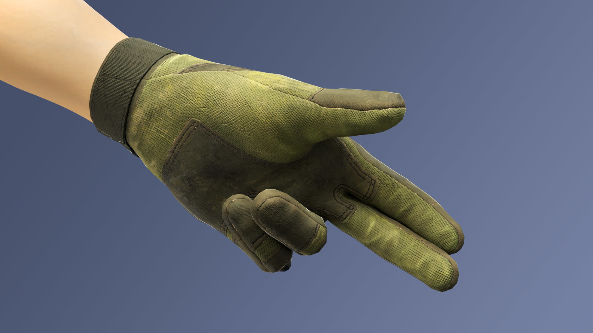 FPS Glove Tactical 4 Low-poly 3D model_3