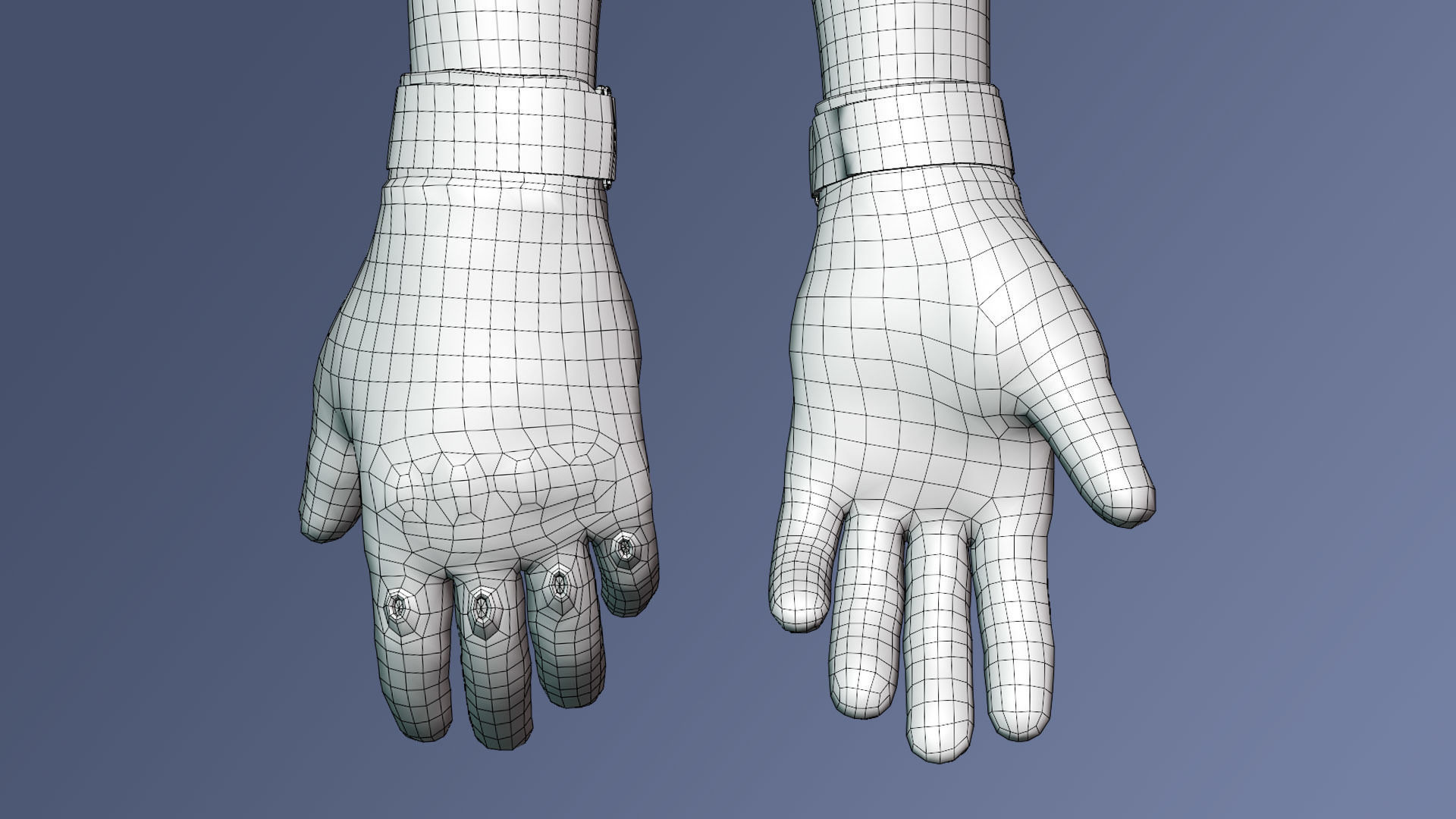 FPS Glove Tactical 4 Low-poly 3D model_13