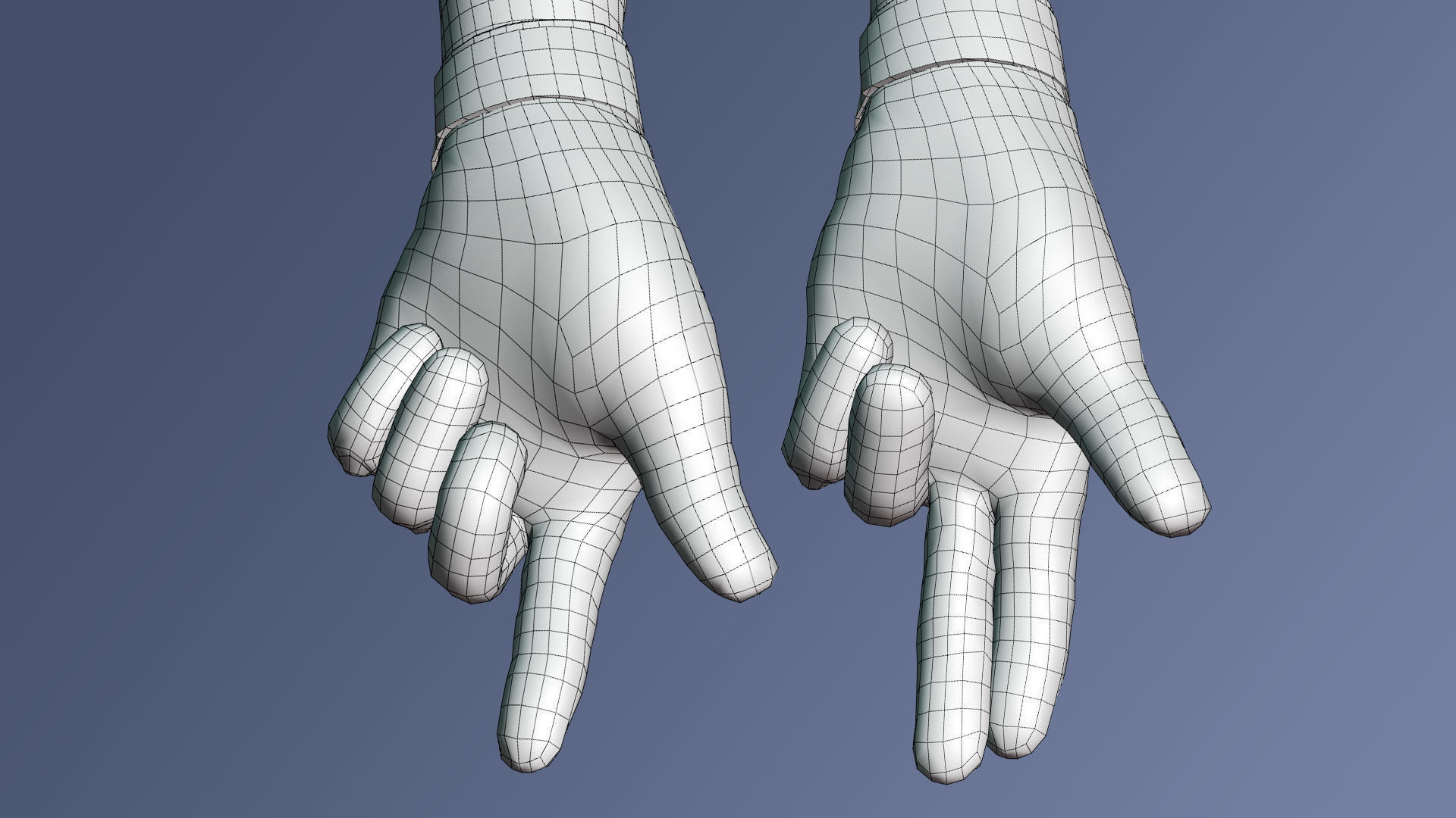 FPS Glove Tactical 4 Low-poly 3D model_14