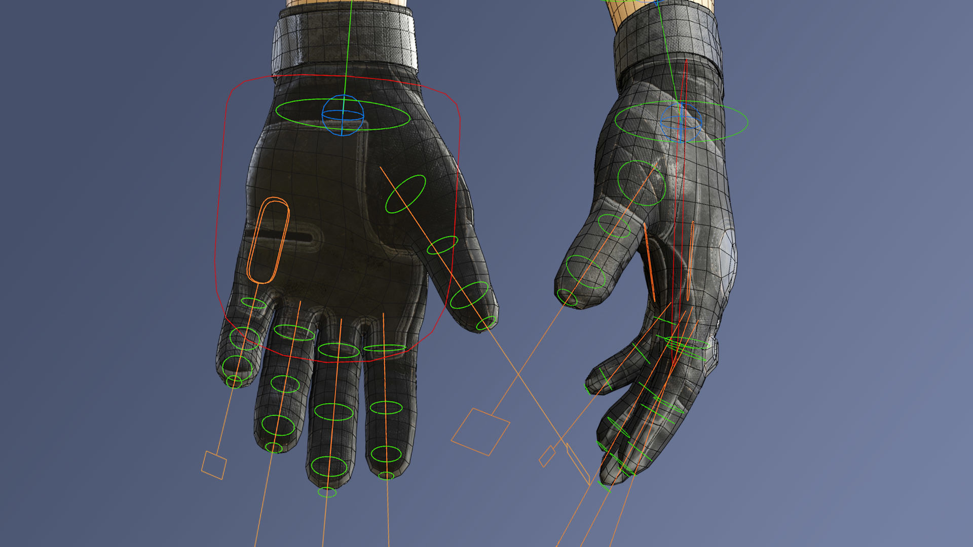 FPS Glove Tactical 4 Low-poly 3D model_9