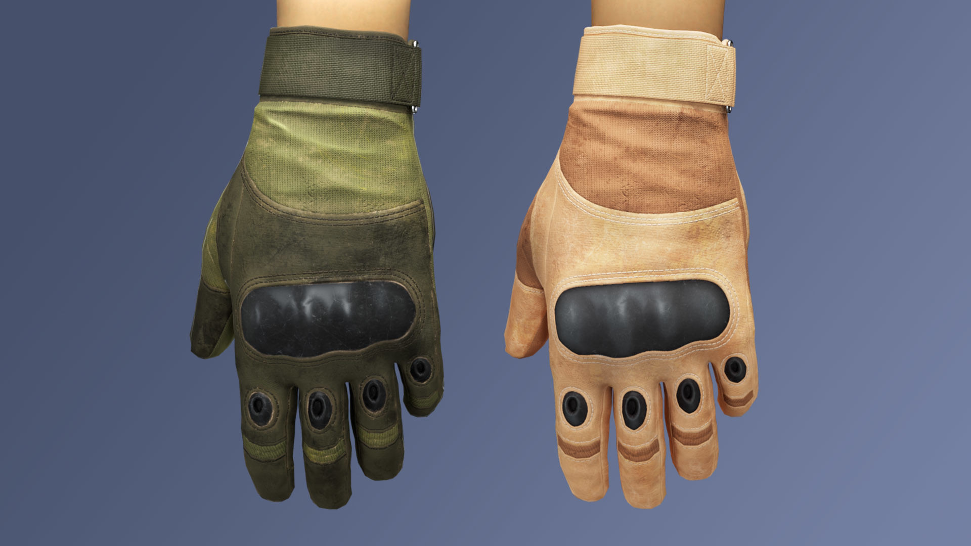 FPS Glove Tactical 4 Low-poly 3D model_6