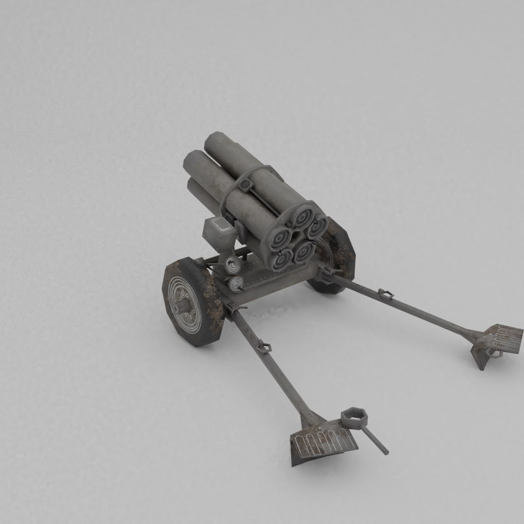 21 Cm Nebelwerfer 42 Rocket artillery Low-poly 3D model_25