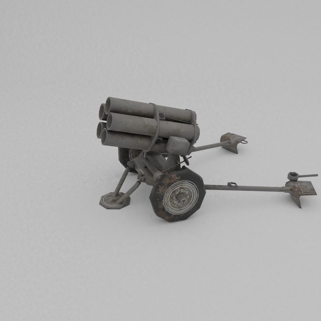 21 Cm Nebelwerfer 42 Rocket artillery Low-poly 3D model_28