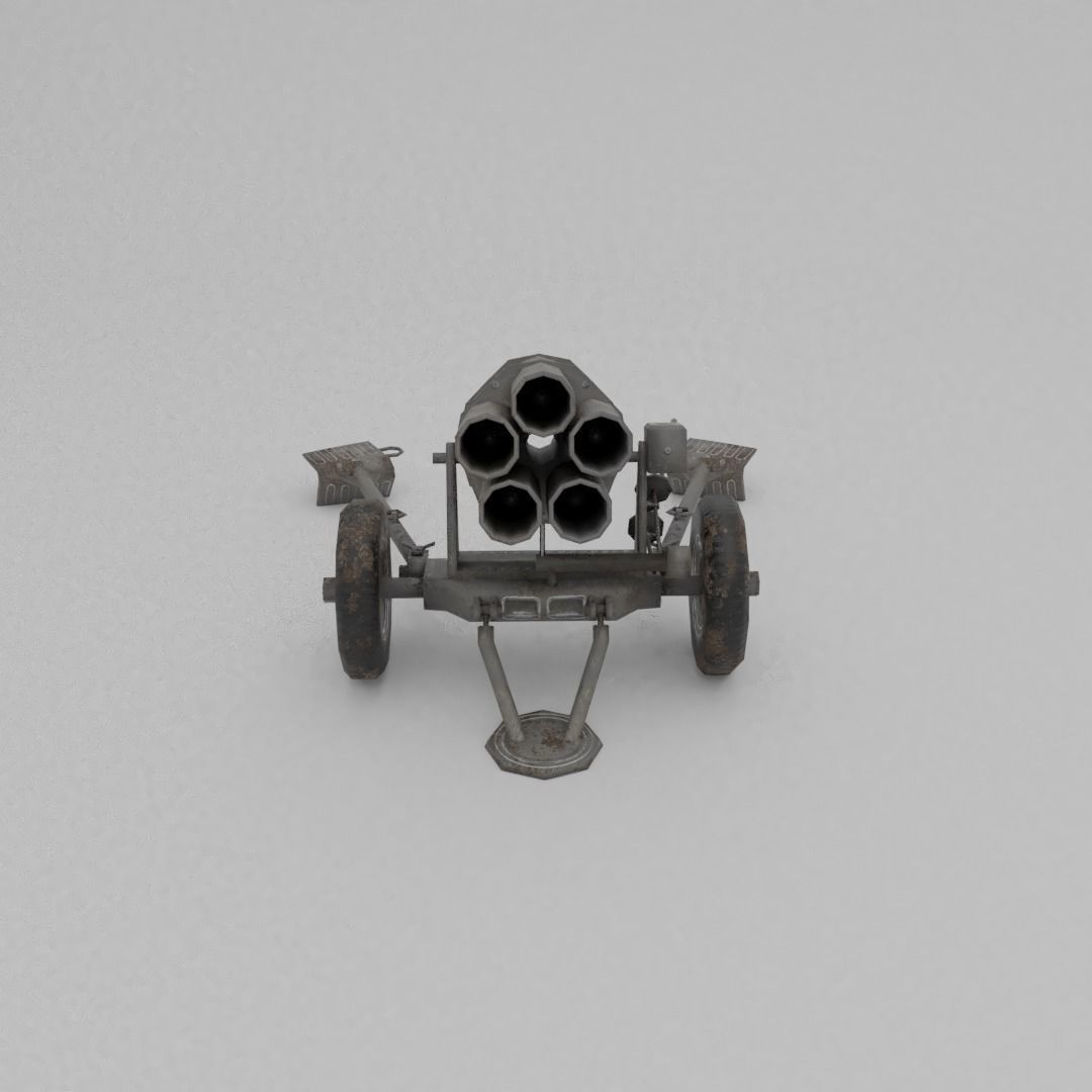 21 Cm Nebelwerfer 42 Rocket artillery Low-poly 3D model_16