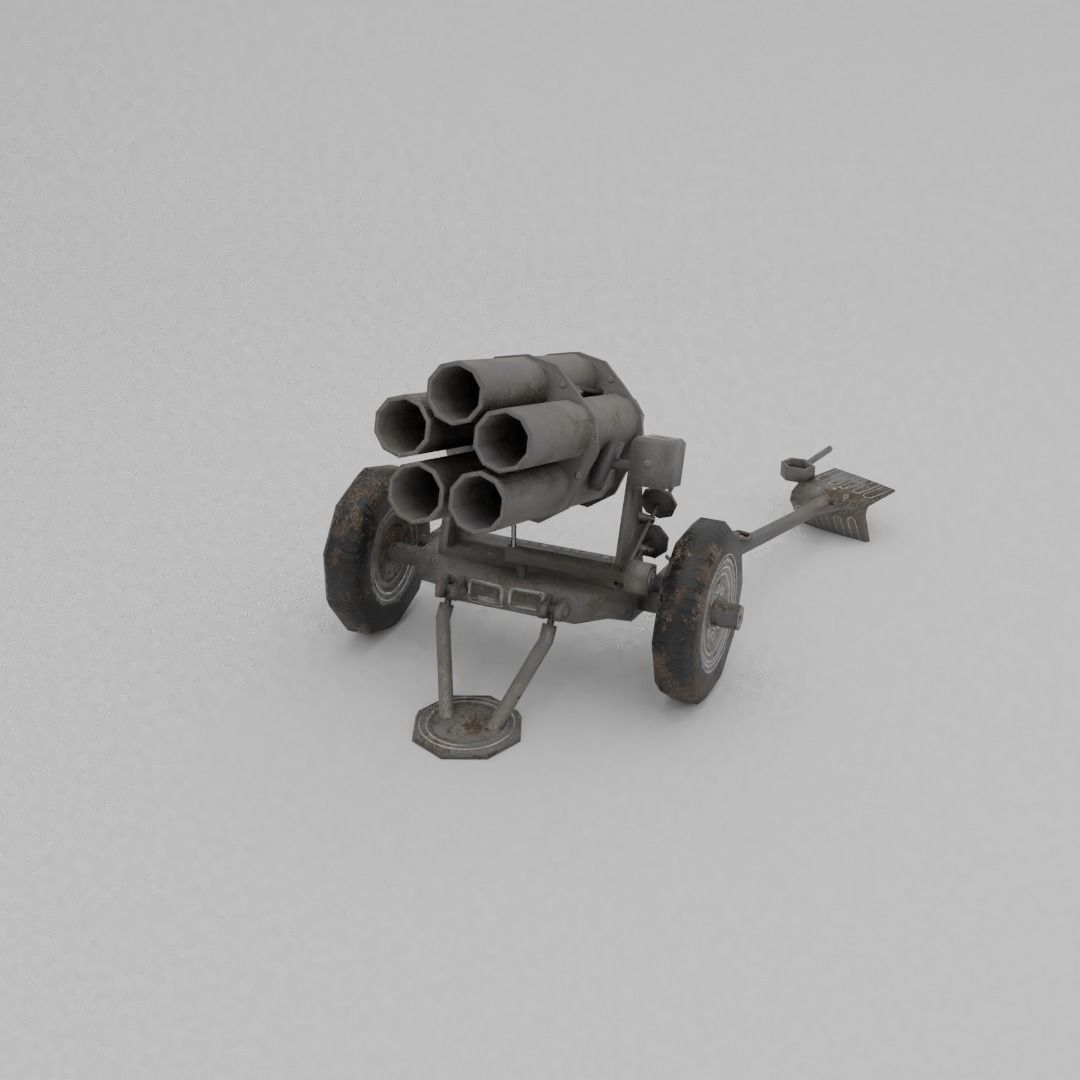 21 Cm Nebelwerfer 42 Rocket artillery Low-poly 3D model_15