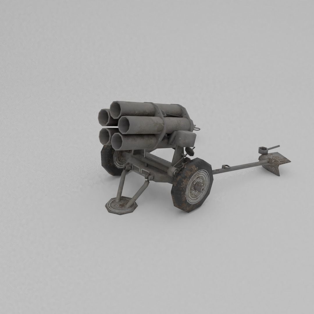 21 Cm Nebelwerfer 42 Rocket artillery Low-poly 3D model_29