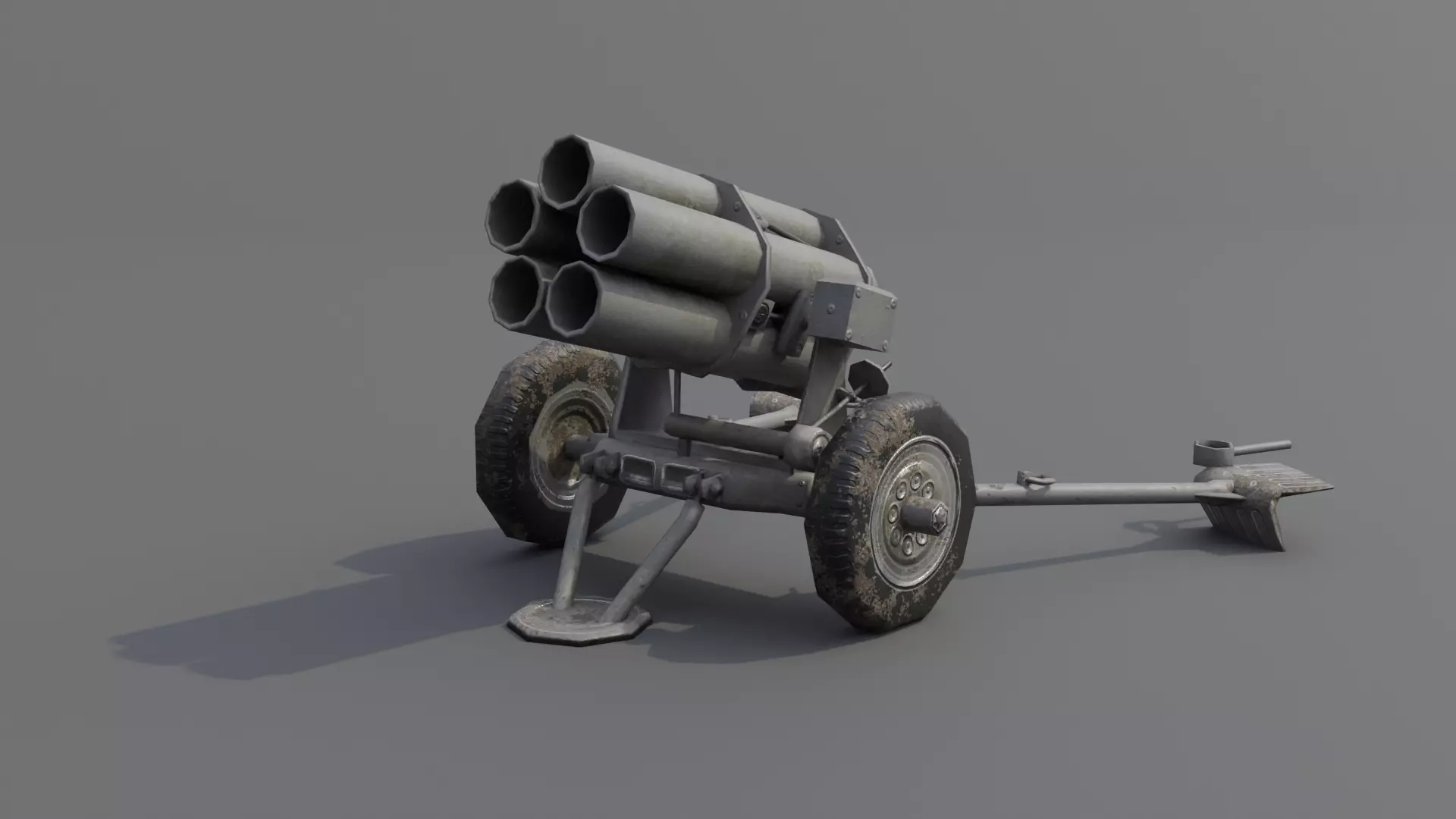 21 Cm Nebelwerfer 42 Rocket artillery Low-poly 3D model_0