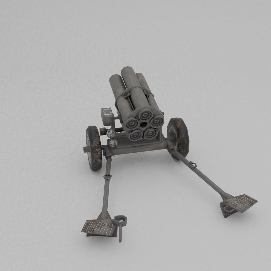 21 Cm Nebelwerfer 42 Rocket artillery Low-poly 3D model_24