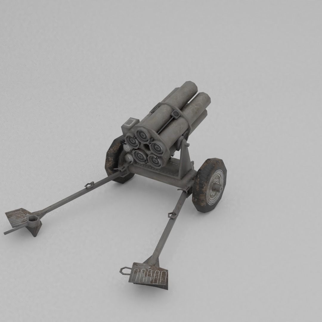 21 Cm Nebelwerfer 42 Rocket artillery Low-poly 3D model_22