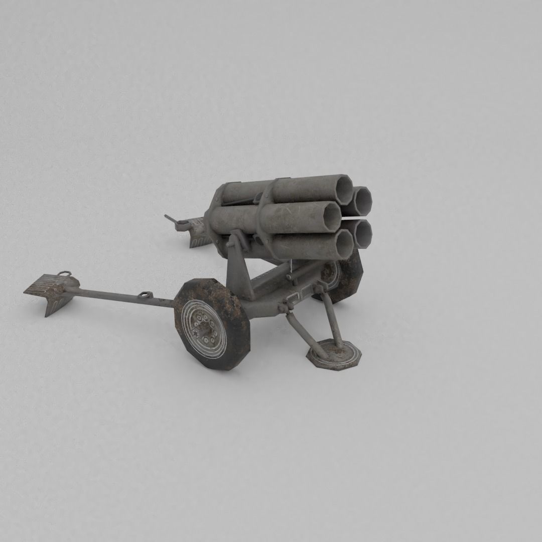 21 Cm Nebelwerfer 42 Rocket artillery Low-poly 3D model_18