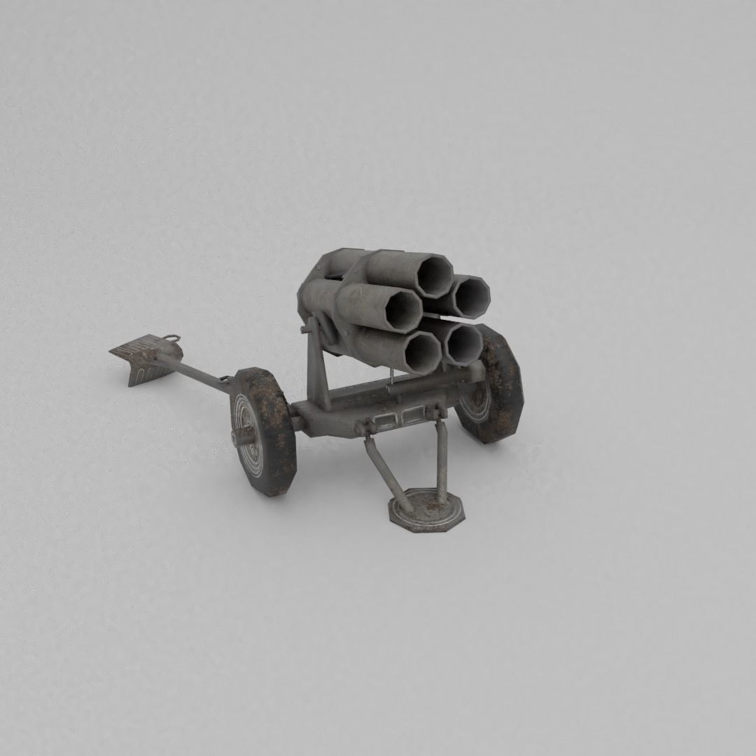21 Cm Nebelwerfer 42 Rocket artillery Low-poly 3D model_17