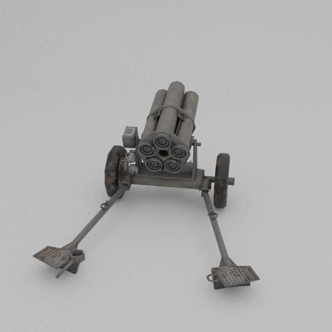 21 Cm Nebelwerfer 42 Rocket artillery Low-poly 3D model_23
