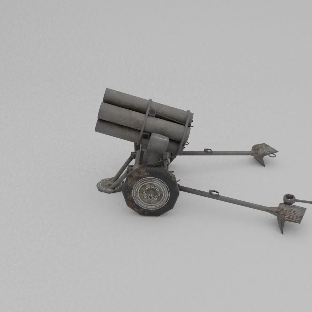 21 Cm Nebelwerfer 42 Rocket artillery Low-poly 3D model_27
