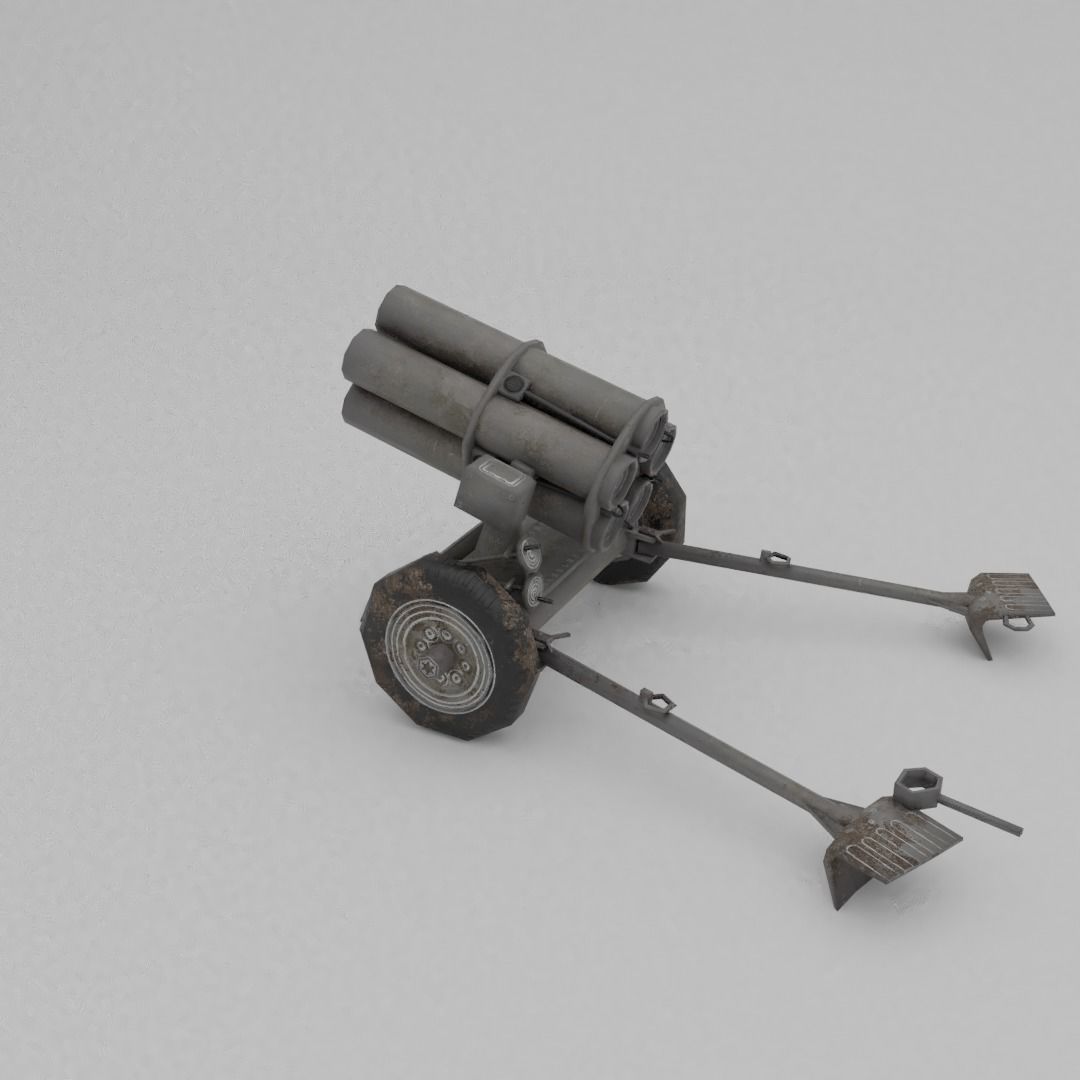 21 Cm Nebelwerfer 42 Rocket artillery Low-poly 3D model_26