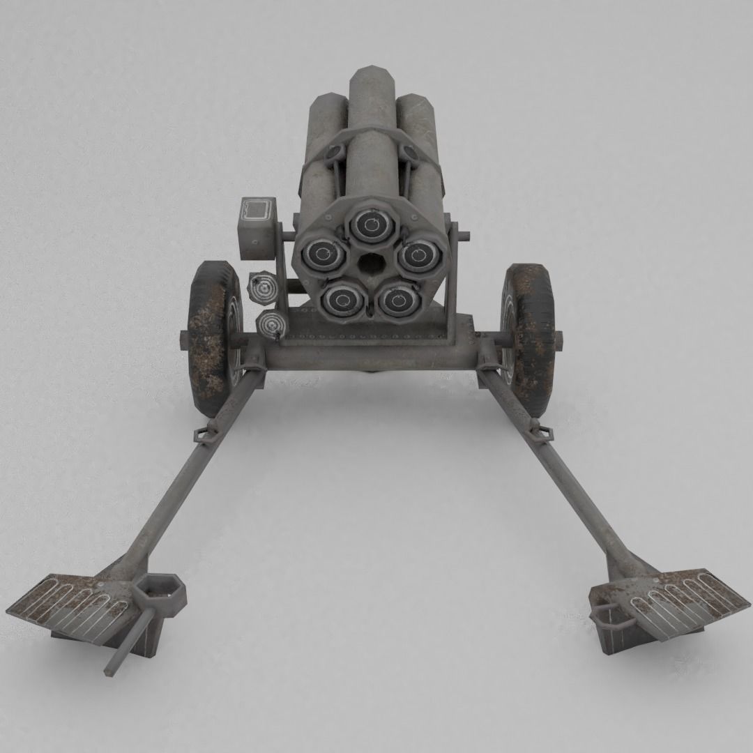 21 Cm Nebelwerfer 42 Rocket artillery Low-poly 3D model_11
