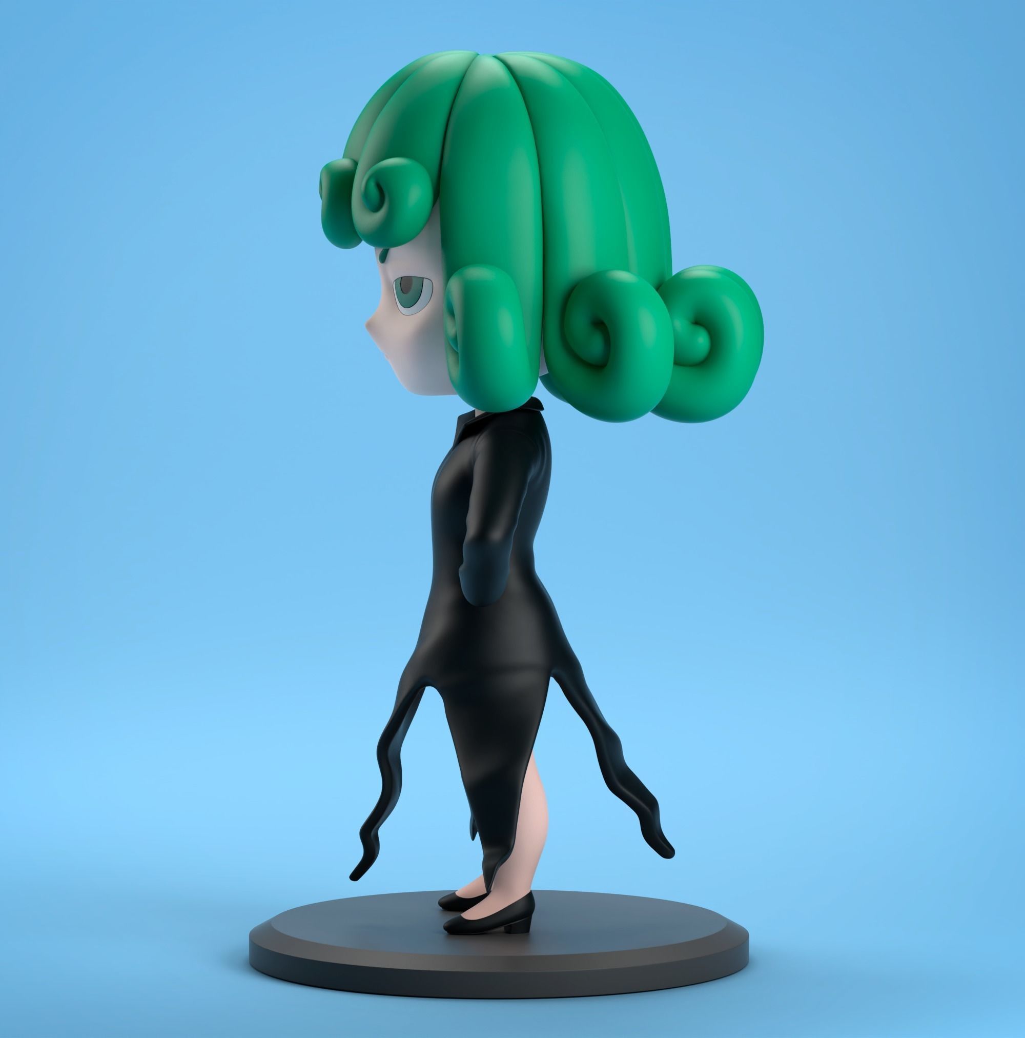 Tatsumaki 3D print model from One Punch Man 3D print model_1