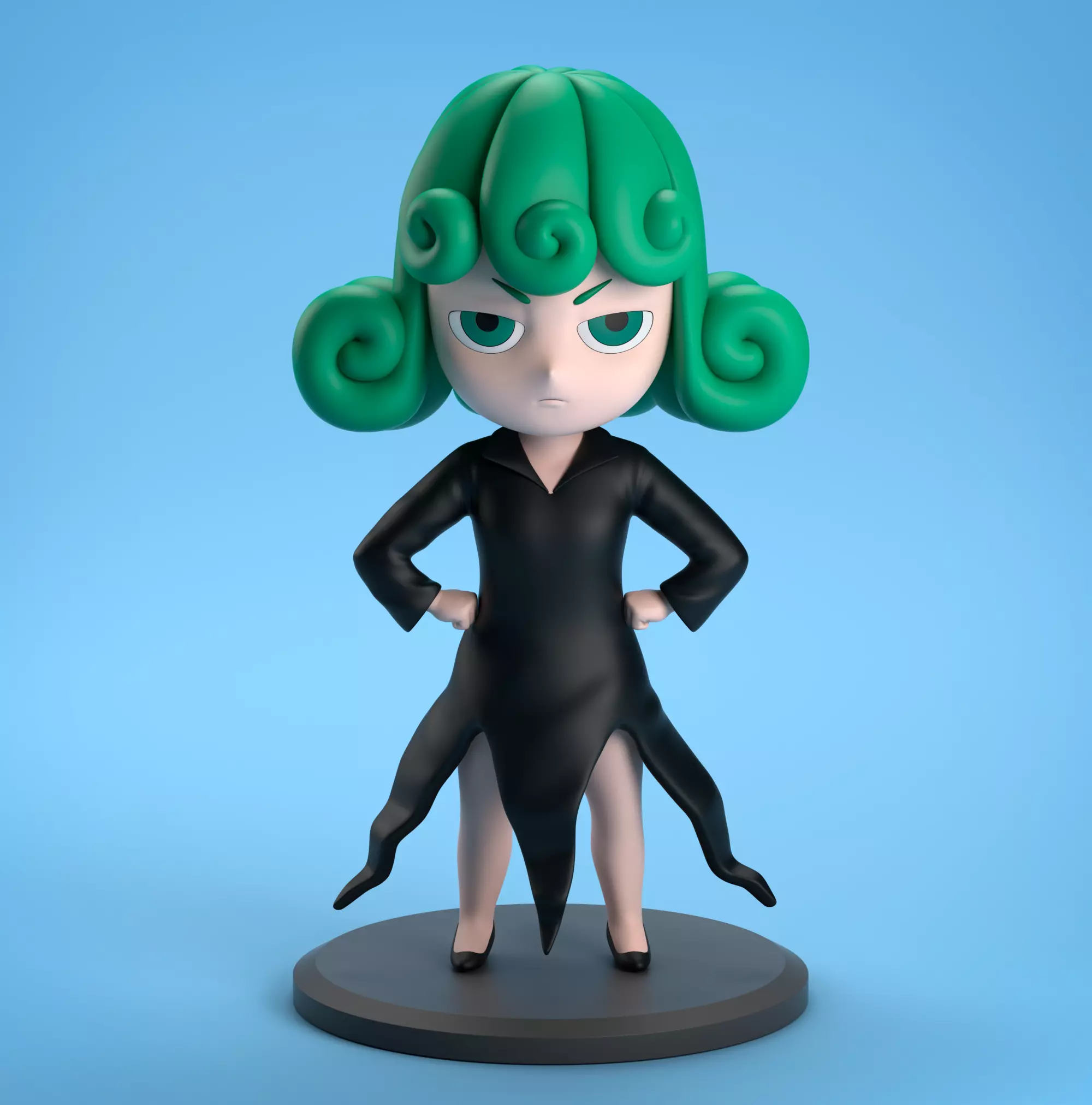 Tatsumaki 3D print model from One Punch Man 3D print model_0