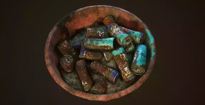 Plastic Basin with Beer Cans