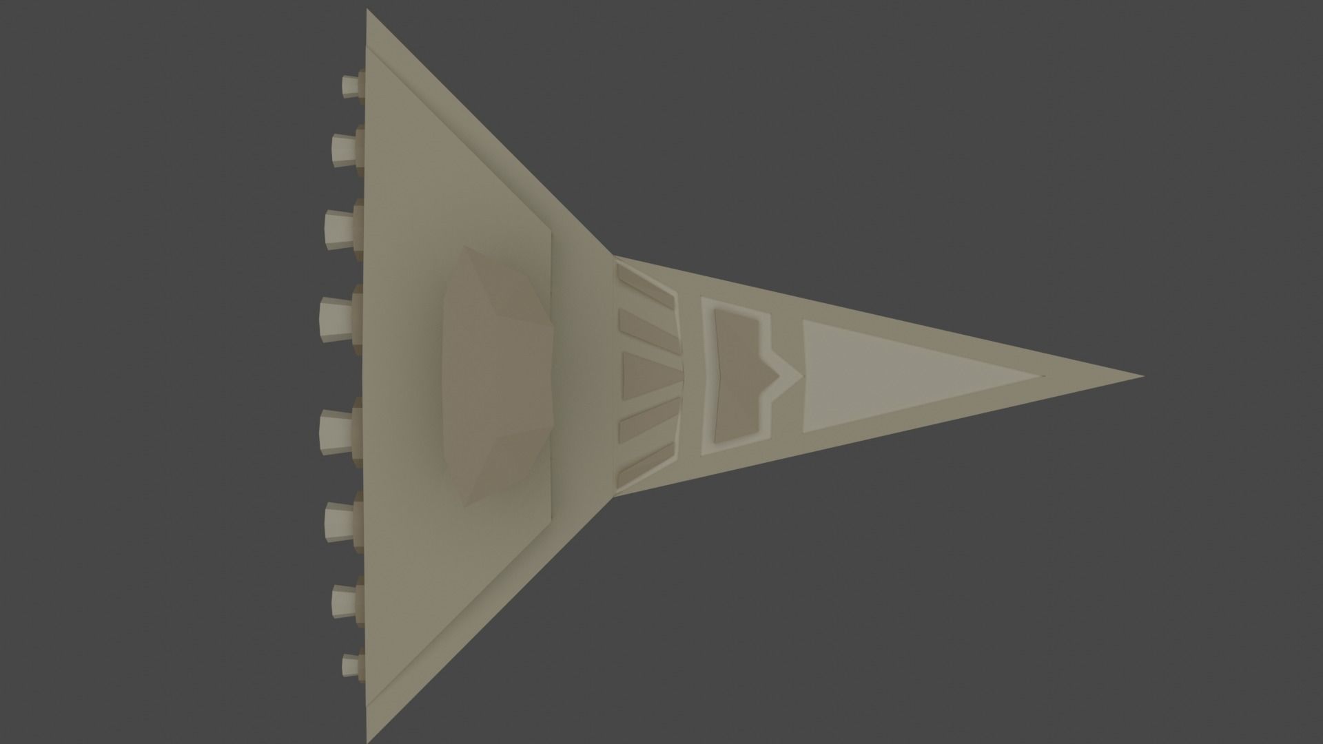 Futuristic Spaceship Low Poly Model Low-poly 3D model_4