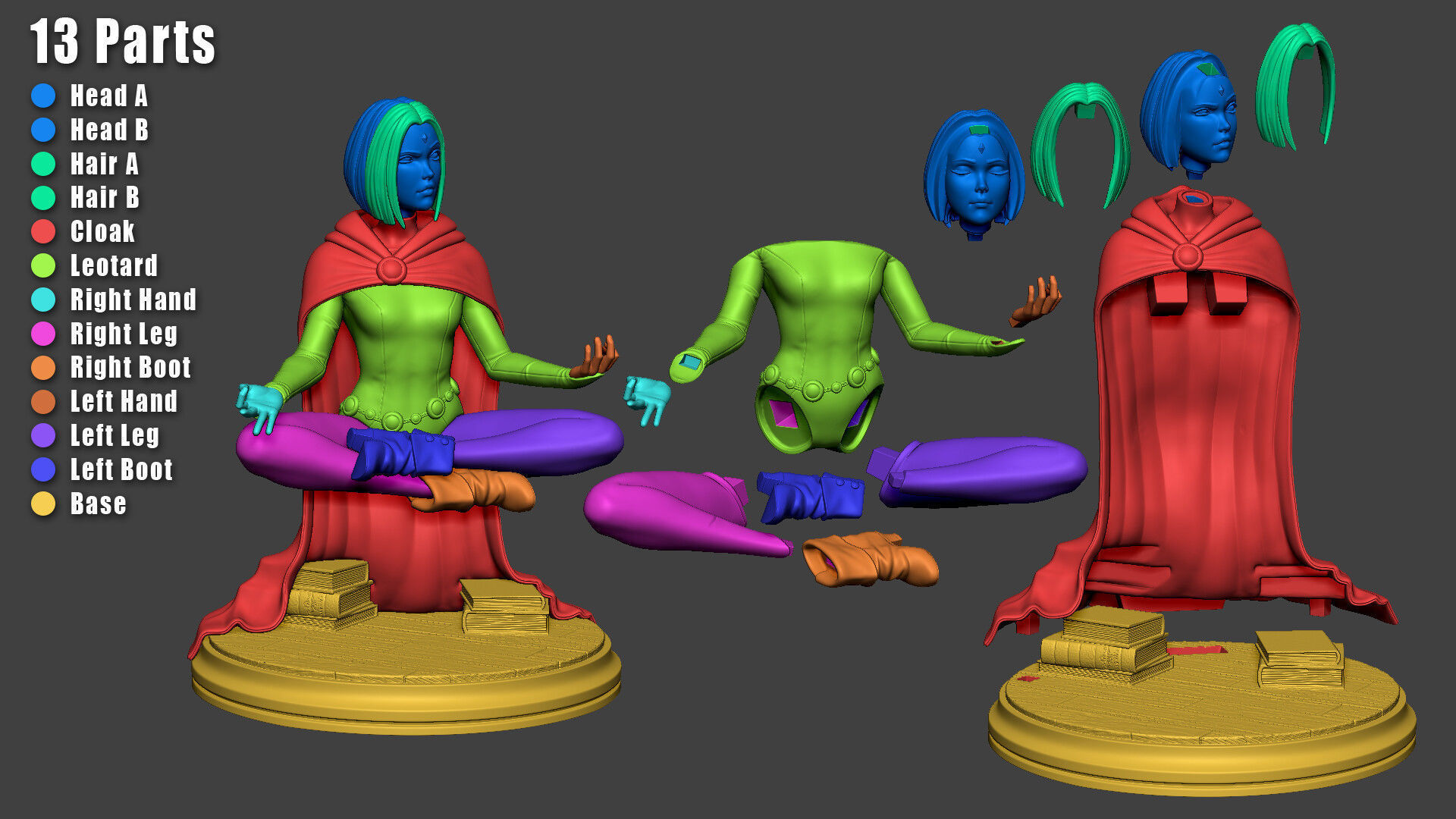 Meditating Raven Stl Files 3D print model_1