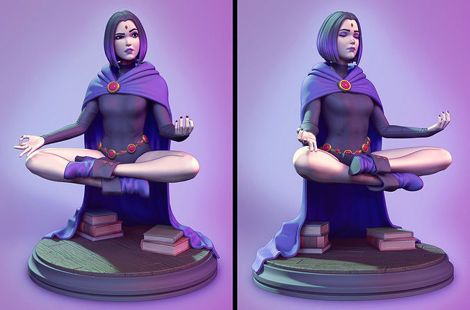 Meditating Raven Stl Files 3D print model